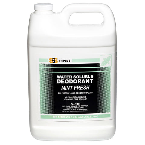 SSS Water Soluble Deodorant, Mint Fresh, 4/1 Gal.