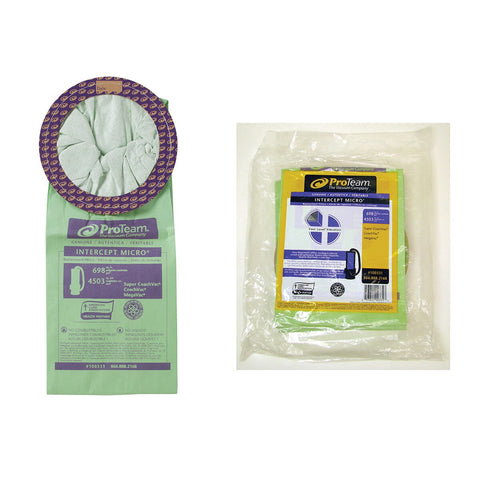 Replacement filter bags for SSS Tailwind 1000H, ProTeam MegaVac, Super CoachVac, Super CoachVac HEPA, CoachVac. Packed 10/bag, 20 bags/case