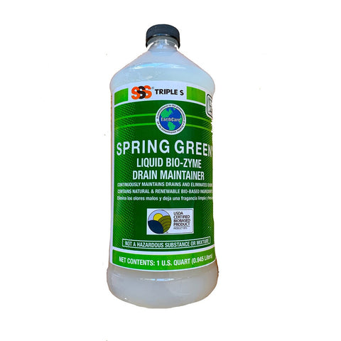 SSS Spring Green Bio-Zyme Drain Maintainer, 12/1 Qt.