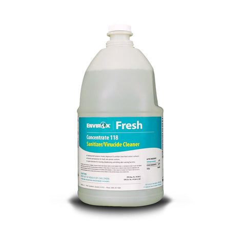 Envirox Fresh - Concentrate 118 (CA),  Sanitizer/Virucide Cleaner, 4/1 Gal.