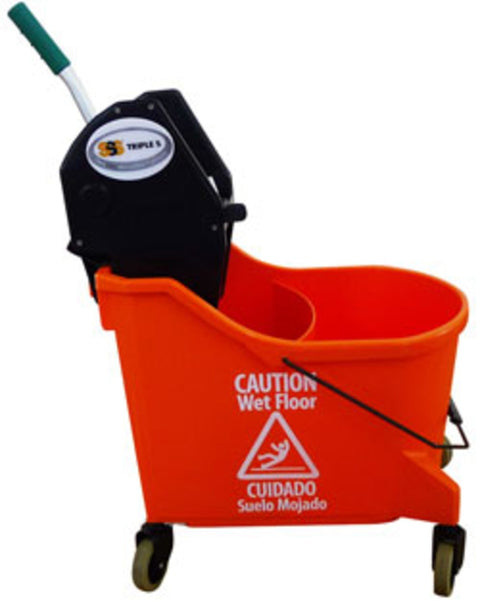 SSS NexGen TB Divided Bucket/Down Press Mopping Combo, 9.5 gal., 1/Cs.