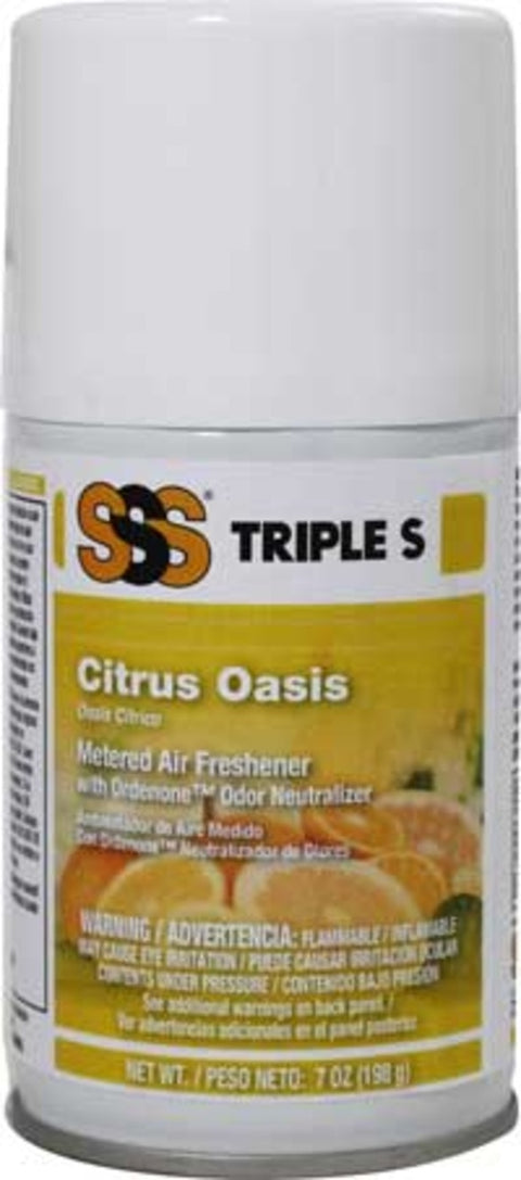 SSS Metered Air Freshener, Citrus Oasis, 7 oz., 12/cs