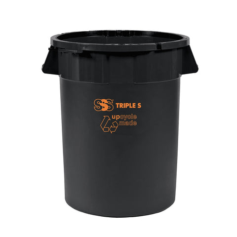 SSS EarthCare PCR 44 Gal. Utility Can, Black, 4/Cs.