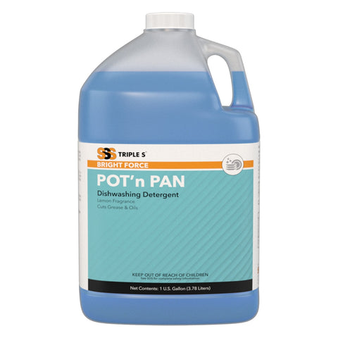 SSS Bright Force Pot'n Pan Dishwashing Detergent, 4/1 Gal.