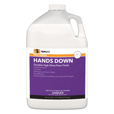 SSS Hands Down Durable High Gloss Floor Finish, 4/1 Gal.