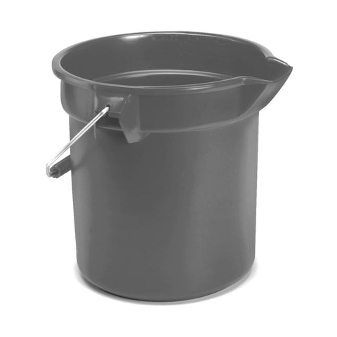 RCP Brute Bucket, Round, 10 Qt., Gray, 12/Cs.