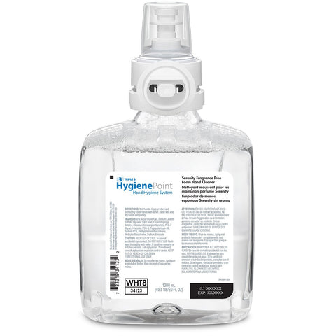 SSS HygienePoint TFE Serenity Fragrance Free Foam Hand Cleaner, 2/1200 mL