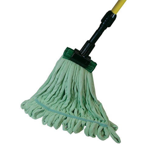 SSS MicroPower No Lint Wet Mop 5" Medium, Green, 12/Cs.