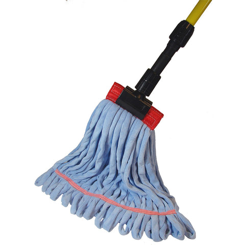 SSS MicroPower No Lint Wet Mop 5" Large, Blue, 12/Cs.