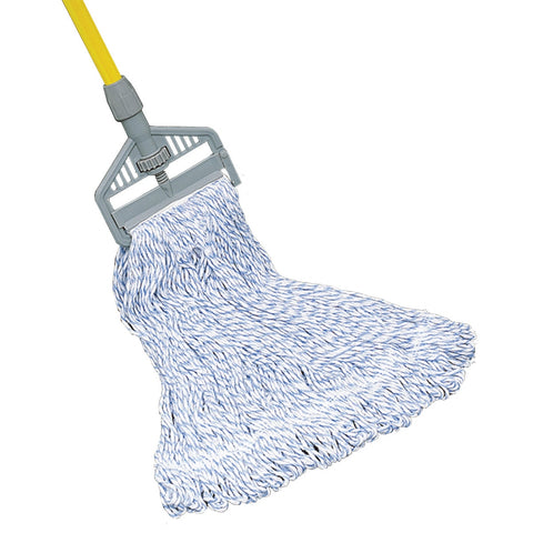 SSS Finish Wet Mops ? Blue/Wht Lg, 12/Cs.