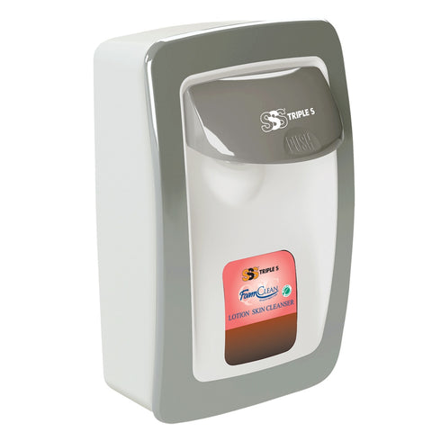 SSS FoamClean Collection Dispenser, Wht./Gray Trim, 6/1000-1250 mL