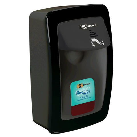 SSS FoamClean Collections TouchFree M-Style Enhanced Profile Dispensers, Black w/Black Trim, 1000-1500 mL, 6/Cs.