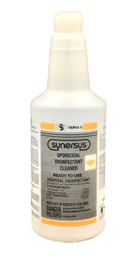 SSS Synersys Use Dilution 32 oz., Refill Bottle w/flip-top, 12/Cs.
