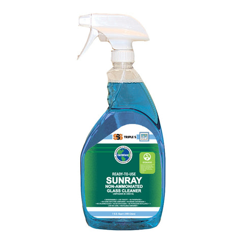 SSS Sunray RTU Non-Ammoniated Glass Cleaner, 12/1 Qt. w/Sp.