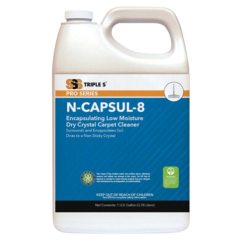 SSS N-Capsul-8, Encapsulating Low Moisture Dry Crystal Carpet Cleaner, 4/1 Gal.