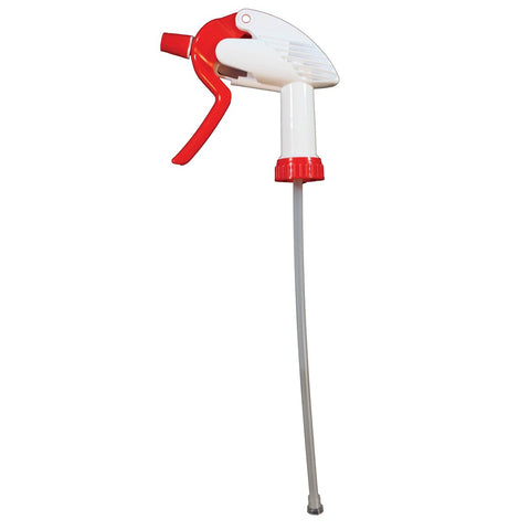 IMP Trigger Sprayer, Jumbo, High-Output, Red/White, 9-7/8" tube, 100/Cs.