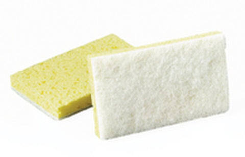 SSS #63 Light Duty Scrub Sponge Wh/Yel, 20/Cs.