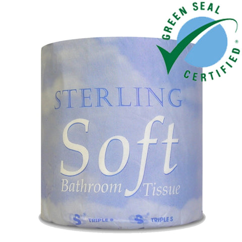 SSS Sterling Standard Bath Tissue, 2-Ply, 4.5" 3.6", 500 sheets, 96/Cs, 25/Plt.