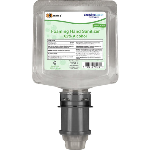 SSS Sterling Select Foaming Hand Sanitizer, 62% Alcohol, 1,250 mL, 4/Cs.