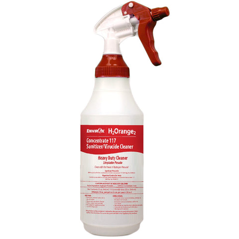 SSS/EnvirOx Secondary Bottle & Spray, 117 Red, Heavy-Duty, 84/cs.