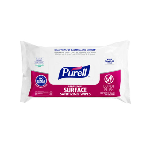 PURELL® Foodservice Surface Sanitizing Wipes Flowpack, 12/72 CT