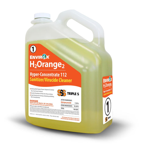 SSS/ Absolute EnvirOx H2Orange2 Hyper-Concentrate 112 Sanitizer/Virucide Cleaner, 2/1 Gal. (no sale CA)