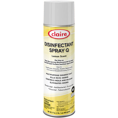 Claire Disinfectant Spray Q Lemon Scent, 12/20 oz.