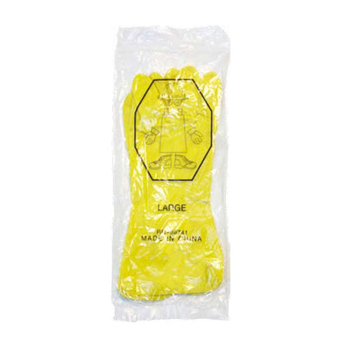 SZ Yellow Latex Flock Lined, Large, 10/12