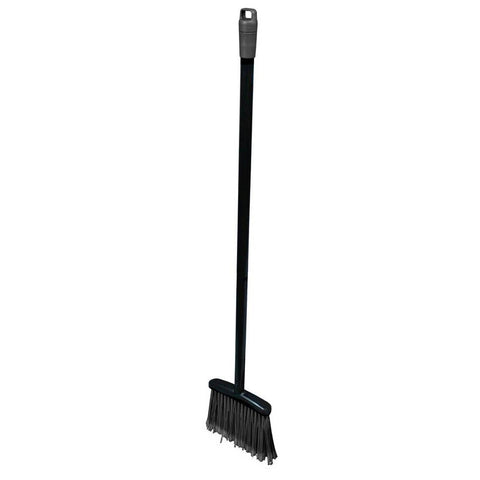 SSE Plastic Lobby Dust Pan Broom, Black, 12/Cs.