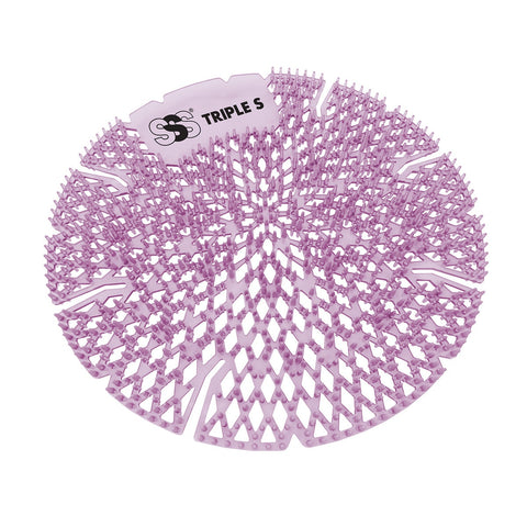 SSS Sea Shell 3D Flat Urinal Screens, Lavender, 6x10/Cs.