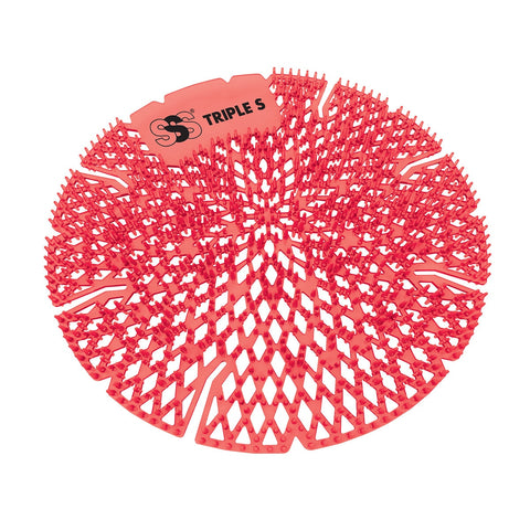 SSS Sea Shell 3D Flat Urinal Screens, Apple Cinnamon, 6x10/Cs.