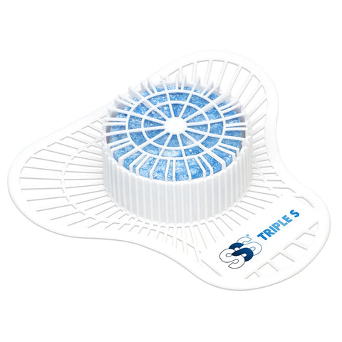 SSS Urinal Screen w/ Non-Para Block, Cinnamon, 2000 Flushes, 12/Cs.