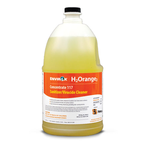 SSS/EnvirOx H2Orange2 Concentrate 117 (CA), Sanitizer/Virucide Cleaner, 4/1 Gal.