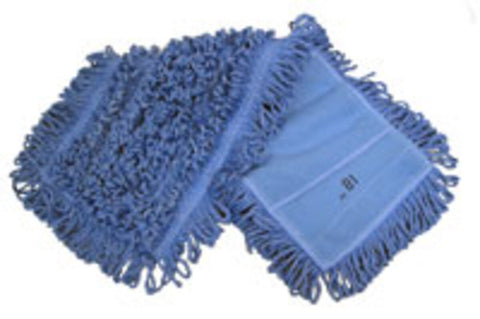 NexGen 18" Blue Microfiber Looped End Dust Mop Pad 12/cs