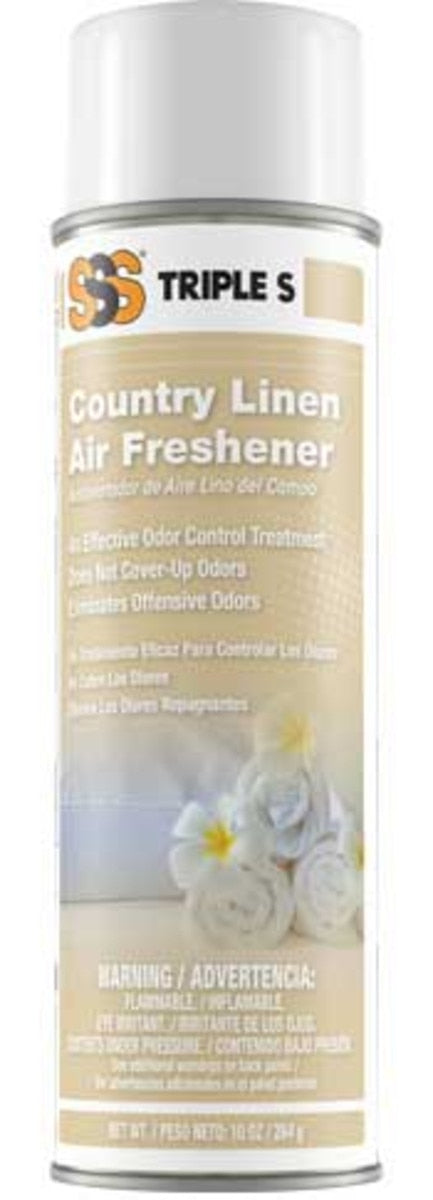SSS Air Freshener, Country Linen, 10 oz., 12/cs
