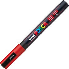 uni® Posca PC-3M Paint Markers - Fine Marker Point - Red Ink - Wat ...