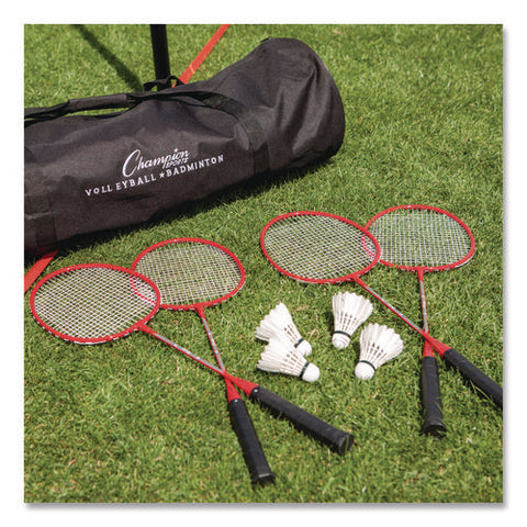 Dis Chem Rackets Deluxe Volleyball/Badminton Tournament Set, (4) Rackets/(2) Shuttlecoc ...
