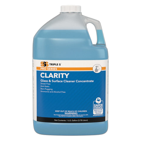 SSS Clarity Glass & Surface Cleaner Concentrate, 4/1 Gal.