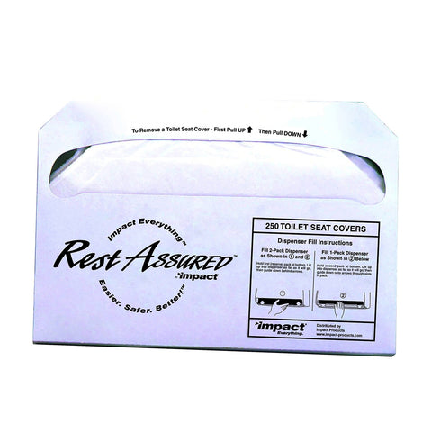 IMP Rest Assured™ Seat Covers 25RA-A, 1/2 Fold, 10/250, 2500/Cs. 