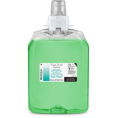 SSS Foam Fresh Hair & Body Shampoo, 2/2000 mL