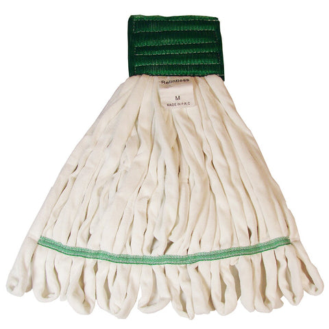 SSS MicroPower No Lint Wet Mop 5" Medium, White, 12/Cs.