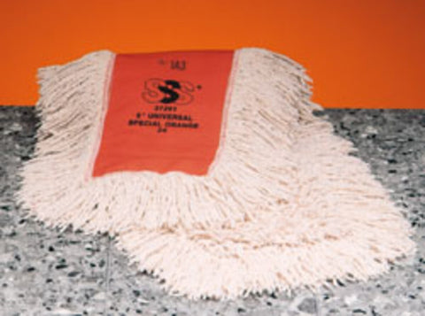 SSS Special Endless Twist Dust Mop, Natural Fiber/Orange, 5"x24", 12/Cs.