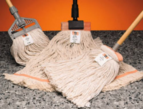 SSS 4-Ply Cotton Wet Mop Sta?Flat Cut?End, 20 Oz., 12/Cs.