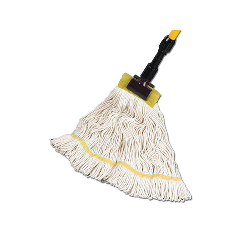 SSS Ind. Looped Wet Mop/Wide Sm Wht, 12/Cs.