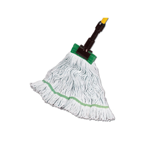 SSS Ind. Looped Wet Mop/Wide Med Wht, 12/Cs.