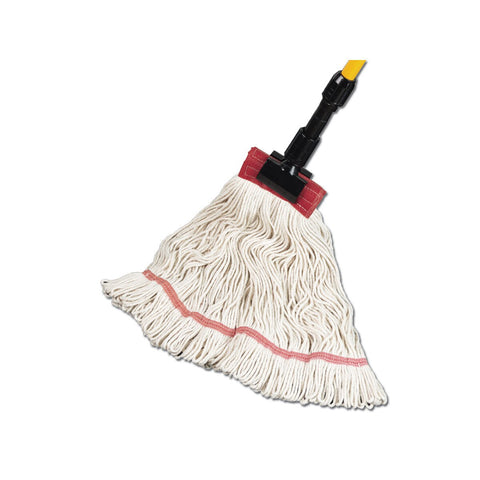SSS Ind. Looped Wet Mop/Wide Lg Wht, 12/Cs.