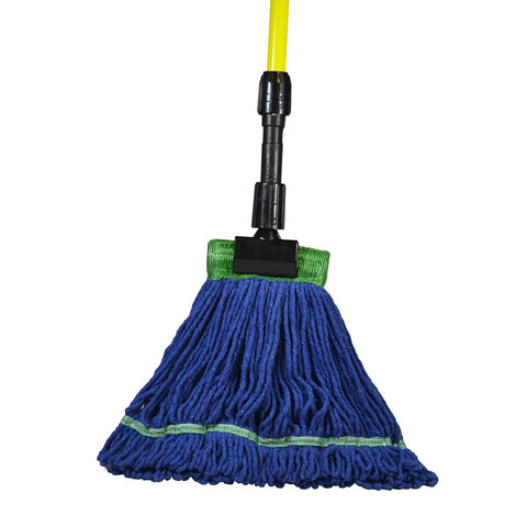 SSS Ind. Looped Wet Mop/Wide Med Blue, 12/Cs.