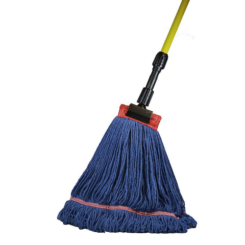 SSS Ind. Looped Wet Mop/Wide Lg Blue, 12/Cs.