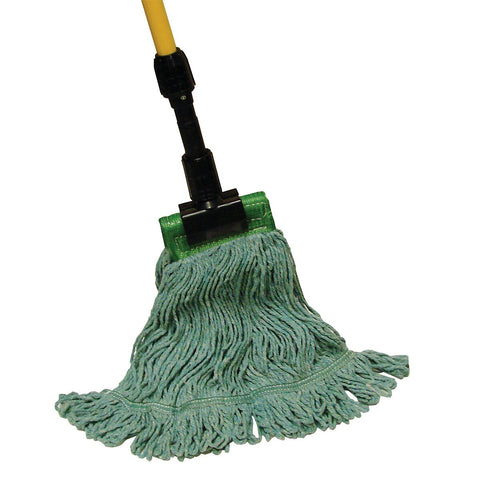 SSS Ind. Looped Wet Mop/Wide Med Green, 12/Cs.