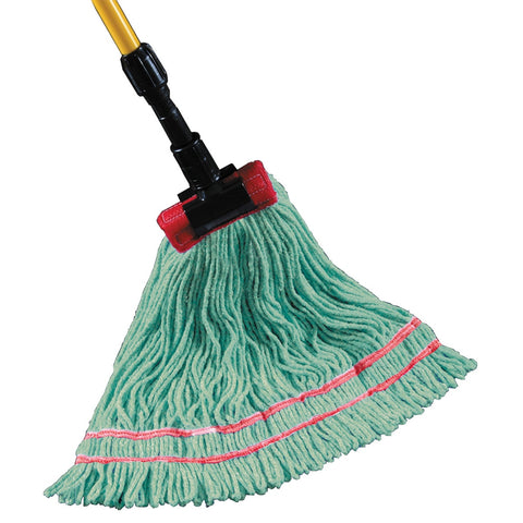 SSS Super-Sorb Wet Mop, 5" Headband, Large, Green, 12/Cs.